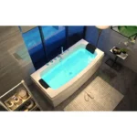 Vrijstaand Bad- Bubbelbad Noor - 173 x 80 x 84 cm - Wit met handdouche en massage - Afbeelding 9