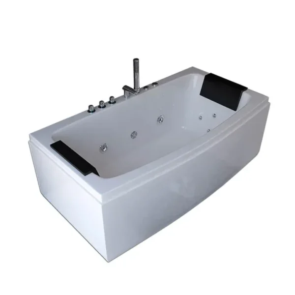Vrijstaand Bad- Bubbelbad Noor - 173 x 80 x 84 cm - Wit met handdouche en massage