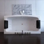 Vrijstaand Bad- Bubbelbad Noor - 173 x 80 x 84 cm - Wit met handdouche en massage - Afbeelding 6