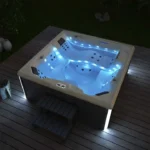 Bubbelbad Buiten Stream XL – Met trap en thermische afdekking – 207,5 x 207,5 x 88 cm – 5 Personen - Afbeelding 10