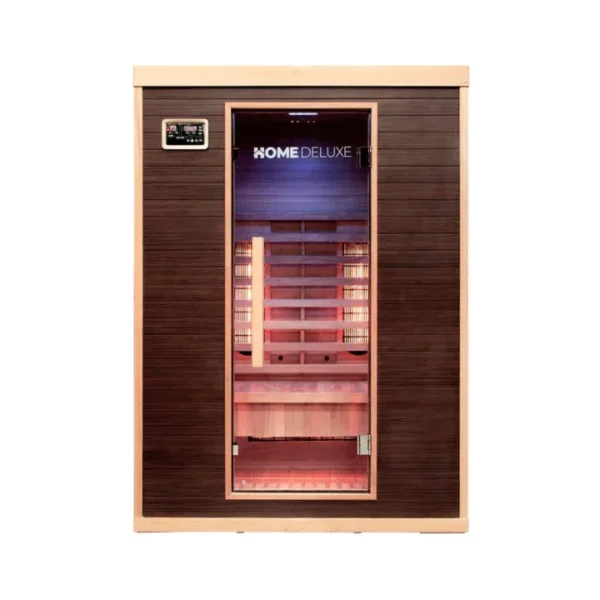 Infrarood Sauna Moreno – 2 Personen – 135 x 105 x 190 cm - Hoogwaardig Hemlocksparrenhout - M