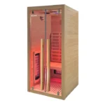 Infrarood Sauna Sonora – 1 Persoon – 90 x 90 x 190 cm - HemlocktanneI - S - Afbeelding 2