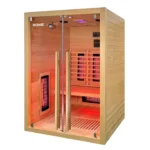 Infrarood Sauna Sonora – 2 Personen – 135 x 105 x 190 cm - HemlocktanneI - M - Afbeelding 4