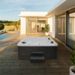 Bubbelbad Buiten Sunset – Met trap en thermische afdekking – 220 x 156 x 82 cm – 3 Personen - Afbeelding 4