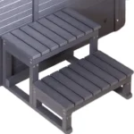 Bubbelbad Buiten - Met trap en thermische afdekking - 210 x 155 x 83 - Afbeelding 2