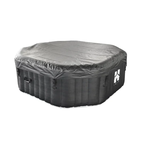Bubbelbad Opblaasbaar – Met beschermzeil en filterset – Whirlpool – 6 Personen – Zwart