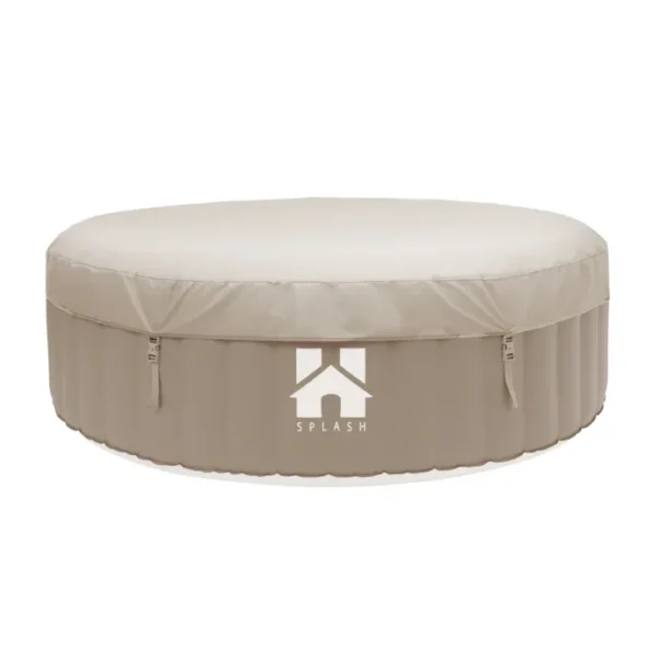 Bubbelbad Opblaasbaar - Met beschermzeil en filterset - Whirlpool - 6 Personen - Beige