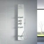 Douchepaneel Dive met regendouche – Tropische douche, Handdouche en Massagestralen - Antikalksproeiers – Wit - Afbeelding 4