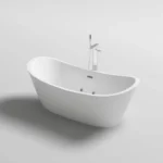 Vrijstaand bad Ovalo Plus – Whirlpool - Inclusief overloopbeveiliging, sifon en sluiting – 180 x 90 cm – Wit - Afbeelding 2