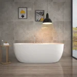 Vrijstaand bad Leni – Incl. overloopbeveiliging, afvoerset – 170 x 80 cm – Wit - Afbeelding 10