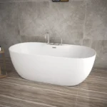 Vrijstaand bad Leni – Incl. overloopbeveiliging, afvoerset – 170 x 80 cm – Wit - Afbeelding 8