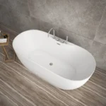 Vrijstaand bad Leni – Incl. overloopbeveiliging, afvoerset – 170 x 80 cm – Wit - Afbeelding 7
