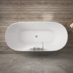 Vrijstaand bad Leni – Incl. overloopbeveiliging, afvoerset – 170 x 80 cm – Wit - Afbeelding 6