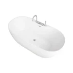 Vrijstaand bad Leni – Incl. overloopbeveiliging, afvoerset – 170 x 80 cm – Wit - Afbeelding 3