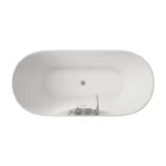 Vrijstaand bad Leni – Incl. overloopbeveiliging, afvoerset – 170 x 80 cm – Wit - Afbeelding 2