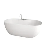 Vrijstaand bad Leni – Incl. overloopbeveiliging, afvoerset – 170 x 80 cm – Wit - Afbeelding 4