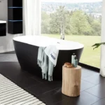 Vrijstaand bad Codo - Inclusief overloopbeveiliging, sifon en sluiting - 170 x 80 cm - Zwarte editie