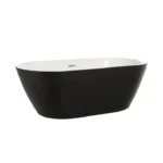Vrijstaand bad Codo - Inclusief overloopbeveiliging, sifon en sluiting - 170 x 80 cm - Zwarte editie - Afbeelding 2