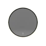 Badkamerspiegel Dubi - Led - Rond - Met moderne touchdimmer - Zwart - 60 cm - Afbeelding 2