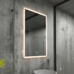 Badkamerspiegel Nola – Led – Met Anti condenssysteem en Verwarmingsfolie – Met moderne Touchdimmer – Rechthoekig – 70×90 cm