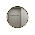 Badkamerspiegel Dubi - Led - Rond - Met moderne touchdimmer - Zwart - 60 cm - Afbeelding 4