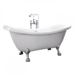 Vrijstaand Bad Fama - Inclusief overloopbeveiliging, sifon en sluiting - 176 x 74 cm - Wit - Afbeelding 5