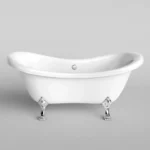 Vrijstaand Bad Fama - Inclusief overloopbeveiliging, sifon en sluiting - 176 x 74 cm - Wit - Afbeelding 3