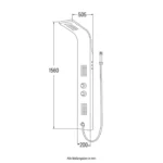 Douchepaneel Orinoco met regendouche – 3 LED verlichtingsvelden – Inclusief thermostaatfunctie – RVS - Afbeelding 8
