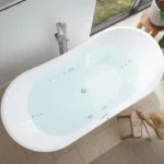 Vrijstaand bad Ovalo Plus – Whirlpool - Inclusief overloopbeveiliging, sifon en sluiting – 180 x 90 cm – Wit - Afbeelding 5
