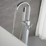 Badkraan staand – Staande kraan Sky – Badkamer – Inclusief bevestigingsmateriaal – RVS - Afbeelding 3