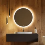 Badkamerspiegel Emmi – Led - Met Anti condenssysteem en Verwarmingsfolie - Met moderne Touchdimmer - Rond - 60 cm