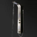 Douchepaneel Orinoco met regendouche – 3 LED verlichtingsvelden – Inclusief thermostaatfunctie – RVS