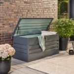 Metalen Opbergbox XL - Terras/Tuin - Afsluitbaar met sleutel - 126 x 56 cm 400l - Antraciet - Afbeelding 4