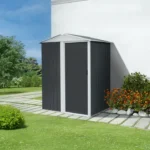 Gereedschapsschuur - Ruimtebesparend - Met lessenaarsdak en vleugeldeuren - Gegalvaniseerd staal - 151 x 189 cm - S - Afbeelding 2