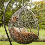 Hangstoel Simba - Inclusief Kussens - Met regenhoes - Polyrotan - Grijs/Bruin - Afbeelding 4
