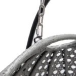 Polyrattan hangstoel voor 2 personen - Met regenhoes - Inclusief kussens - Tot 250 kilo - Grijs - Afbeelding 5