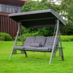 Hollywoodschommel Descanso - 3-zits schommelbank - 115 x 198 cm - Inclusief hoes - Grijs - Afbeelding 11