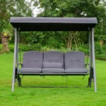 Hollywoodschommel Descanso - 3-zits schommelbank - 115 x 198 cm - Inclusief hoes - Grijs - Afbeelding 10