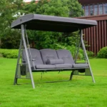 Hollywoodschommel Descanso - 3-zits schommelbank - 115 x 198 cm - Inclusief hoes - Grijs - Afbeelding 9