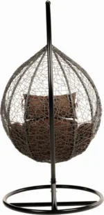 Hangstoel Simba - Inclusief Kussens - Met regenhoes - Polyrotan - Grijs/Bruin - Afbeelding 6