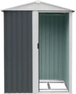 Gereedschapsschuur - Ruimtebesparend - Met lessenaarsdak en vleugeldeuren - Gegalvaniseerd staal - 151 x 189 cm - S - Afbeelding 3