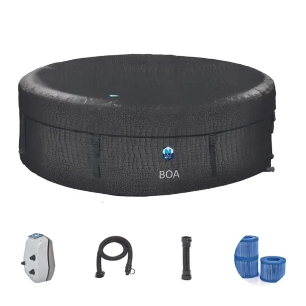 Opblaasbare Netspa – Hottub – Bubbelbad – 5 personen – 195 x 70 cm – Inclusief beschermhoes en accessoires