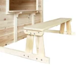 Speelhuis Hout met bankje – Houten Speelhuisje – Speelhuisje voor de buiten / binnen – FSC hout – Duurzaam - Afbeelding 2