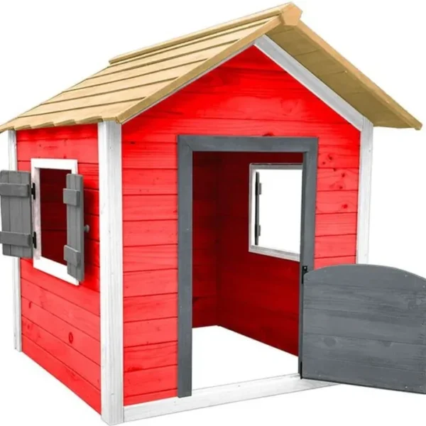 Speelhuis - Rood - Houten Speelhuisje - Speelhuisje voor de buiten / binnen - FSC hout - Duurzaam