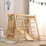 Speeltoestel inclusief glijbaan ,schommel en Klimwand – Opvouwbaar - 121 x 112 x 121 cm – Lio