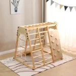Speeltoestel inclusief glijbaan ,schommel en Klimwand – Opvouwbaar - 121 x 112 x 121 cm – Lio - Afbeelding 12