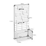 Tuinrek - Orelia - 80 x 40 x 171 cm - Tuinbank inkijkbescherming tuinkist - Balkon - Afbeelding 2